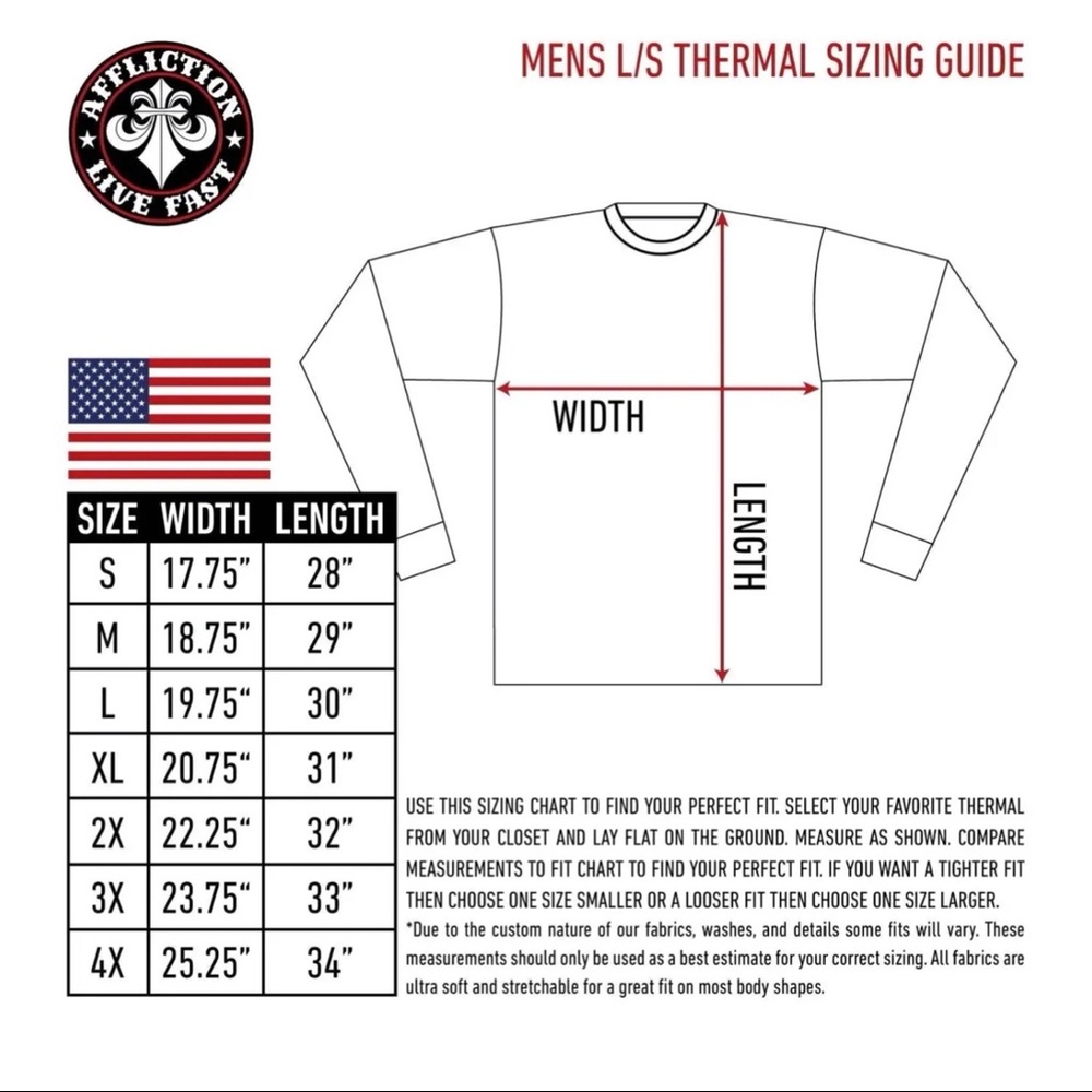 Archaic by Affliction Men's Thermal Shirt CYANIDE Eagle Biker White - Picture 4 of 9
